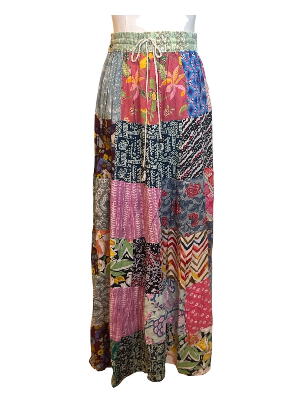 NWT Kathmandu Imports Patchwork Maxi Skirt - OSFA - Picture 2 of 4